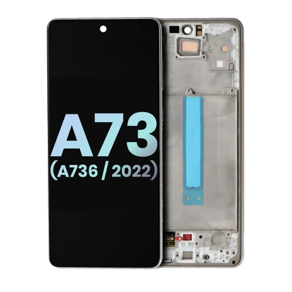 Samsung Galaxy A73 5G İle Uyumlu Orijinal Ekranı Çerçeveli ekran (A736 2022) (Servis Paketi) (Gri)