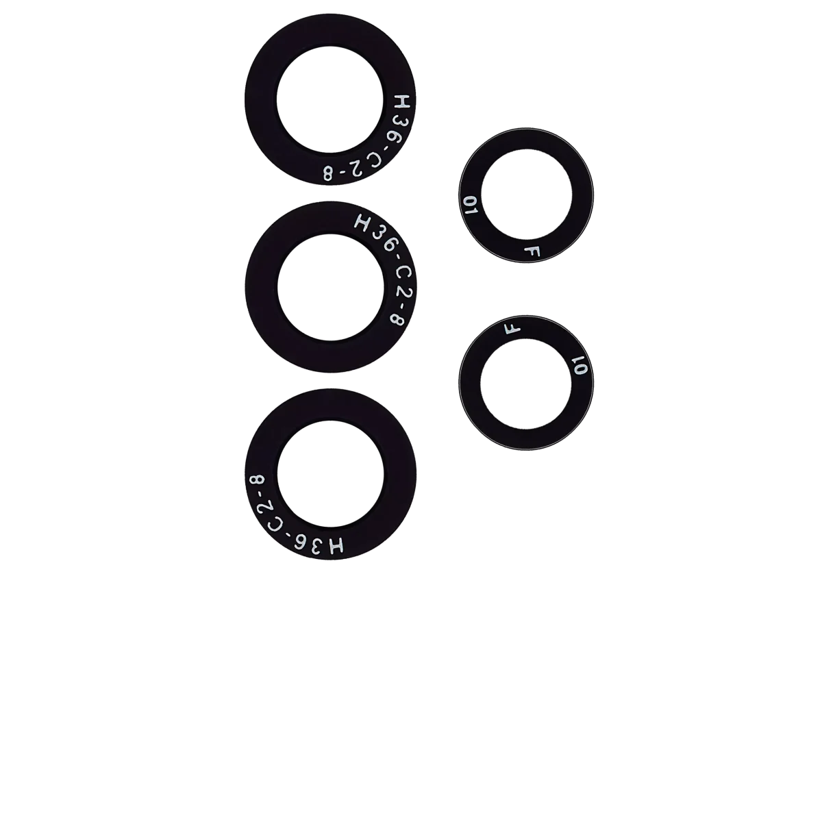 Samsung Galaxy A73 İle Uyumlu Arka Kamera Lensi (Sadece Cam) Yapışkanlı (A735 2022) (5 Parça Set) - Görsel 2