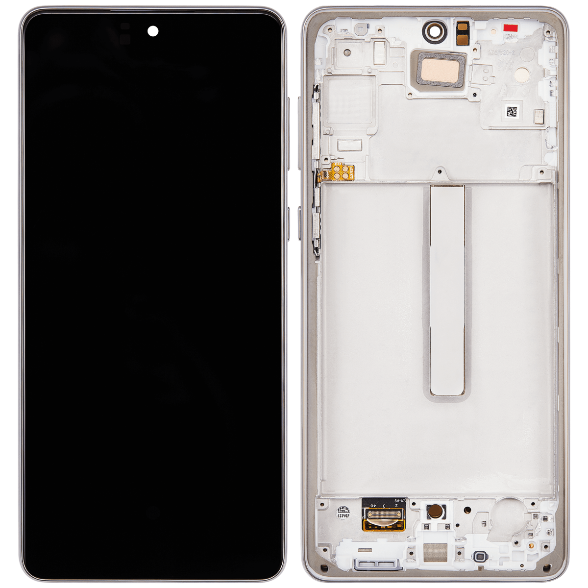 Samsung Galaxy A73 İle Uyumlu İçin Çerçeveli ekran (A735 2022) Orijinal (Beyaz)  Orijinal Ekranı - Görsel 2