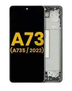 Samsung Galaxy A73 İle Uyumlu İçin Çerçeveli ekran (A735 2022) Orijinal (Gri)  Orijinal Ekranı Uyumlu