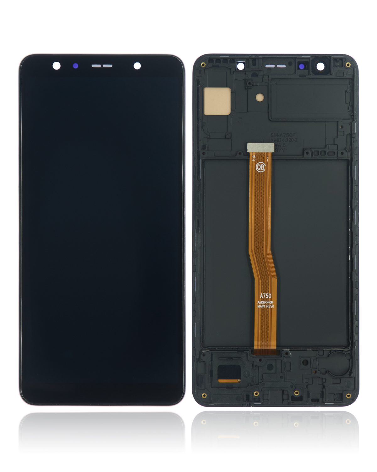 Samsung Galaxy A750 İle Uyumlu İçin Çerçeveli ekran Orijinal Ekranı (A750 2018) (Aftermarket Plus) (Siyah) - Görsel 2