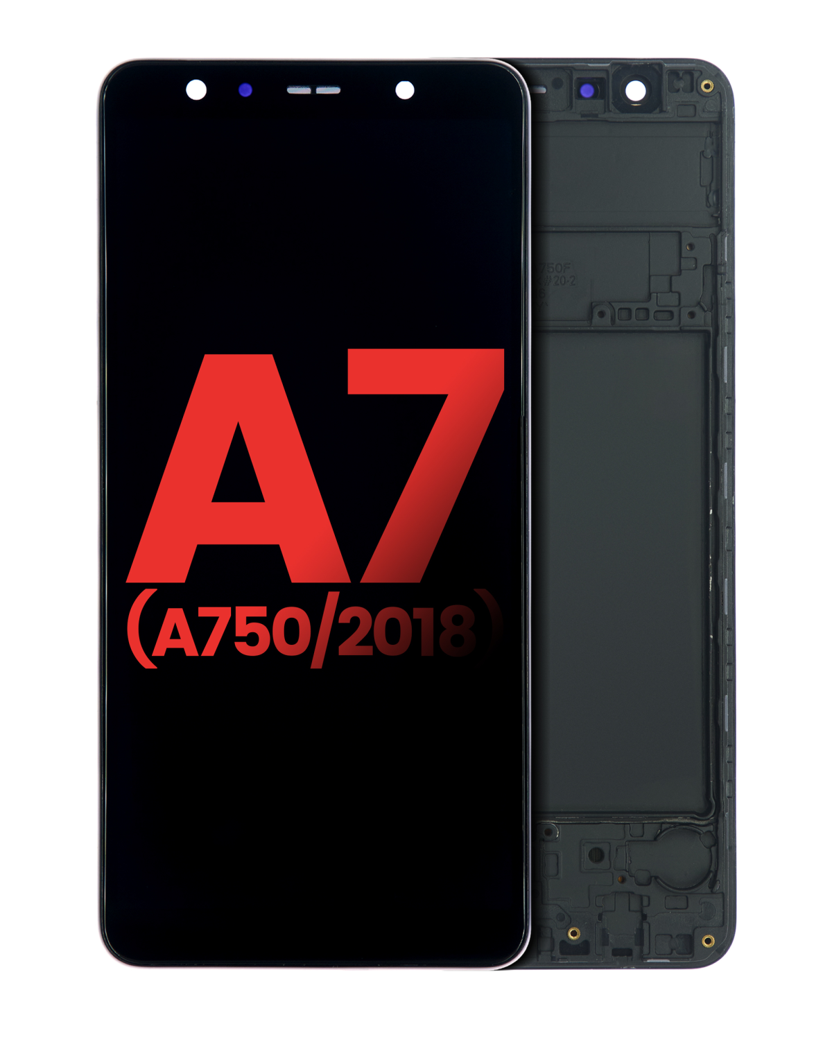 Samsung Galaxy A750 İle Uyumlu İçin Çerçeveli ekran Orijinal Ekranı (A750 2018) (Aftermarket Plus) (Siyah)