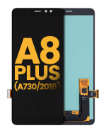 Samsung Galaxy A8 Plus İle Uyumlu Çerçevesiz ekran Orijinal Ekranı (A730 2018) Orijinal (Tüm Renkler)