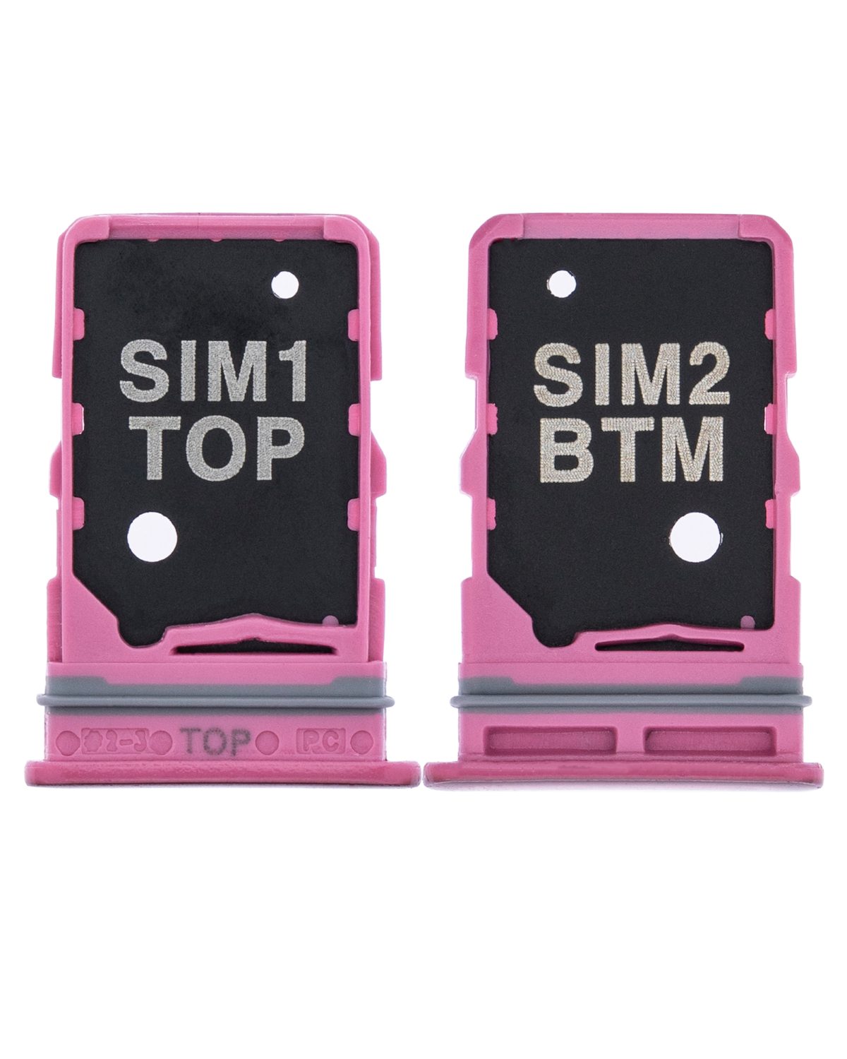 Samsung Galaxy A80 İle Uyumlu Çift Sim Kart Tepsisi (A805 2019) (Pembe) - Görsel 2