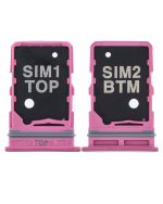 Samsung Galaxy A80 İle Uyumlu Çift Sim Kart Tepsisi (A805 2019) (Pembe) - Görsel 2