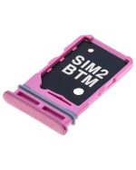 Samsung Galaxy A80 İle Uyumlu Çift Sim Kart Tepsisi (A805 2019) (Pembe) - Görsel 4