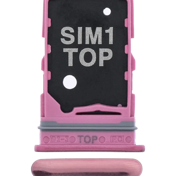 Samsung Galaxy A80 İle Uyumlu Çift Sim Kart Tepsisi (A805 2019) (Pembe)
