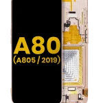 Samsung Galaxy A80 İle Uyumlu İçin Çerçeveli ekran (A805 2019) (Angel Gold) Orijinal  Orijinal Ekranı Uyumlu
