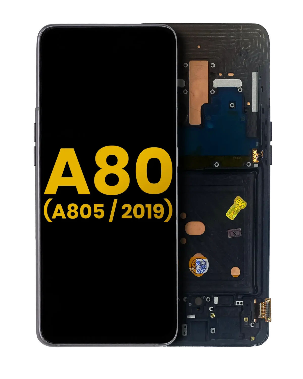 Samsung Galaxy A80 İle Uyumlu İçin Çerçeveli ekran (A805 2019) Orijinal (Phantom Black)  Orijinal Ekranı Uyumlu