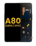 Samsung Galaxy A80 İle Uyumlu İçin Çerçeveli ekran (A805 2019) Orijinal (Phantom Black)  Orijinal Ekranı Uyumlu