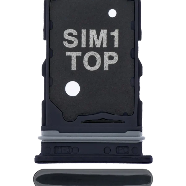 Samsung Galaxy A80 İle Uyumlu Tek Sim Kart Tepsisi (A805 2019) (Phantom Siyah)
