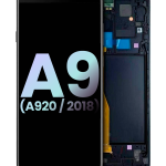 Samsung Galaxy A9 İle Uyumlu İçin Çerçeveli ekran (A920 2018) (Servis Paketi) (Siyah)  Orijinal Ekranı