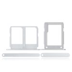Samsung Galaxy A9 Pro İle Uyumlu Çift Sim Kart Tepsisi (A910 2016) (Beyaz) (2 Parça Set)