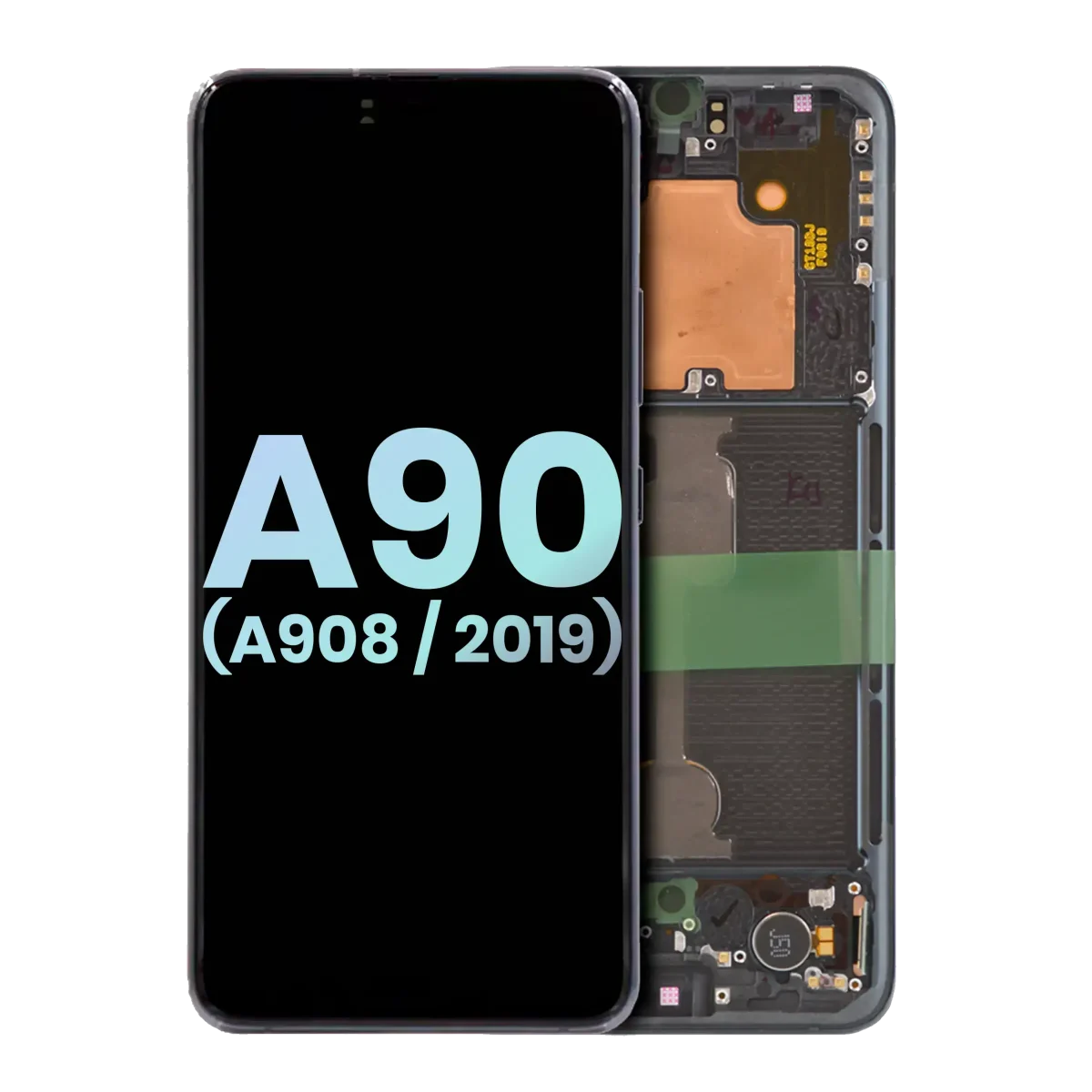 Samsung Galaxy A90 5G İle Uyumlu İçin Çerçeveli ekran (A908 2019) (Servis Paketi) (Siyah)  Orijinal Ekranı - Görsel 2