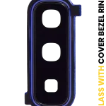 Samsung Galaxy Fold 4G (F900) / Fold 5G (F907) (Astro Mavi) İçin Kapaklı Arka Kamera Lensi Çerçeveli Halkalı