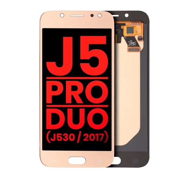 Samsung Galaxy J5 İle Uyumlu Çerçevesiz ekran Orijinal Ekranı Pro Duo (J530 2017) (Altın)