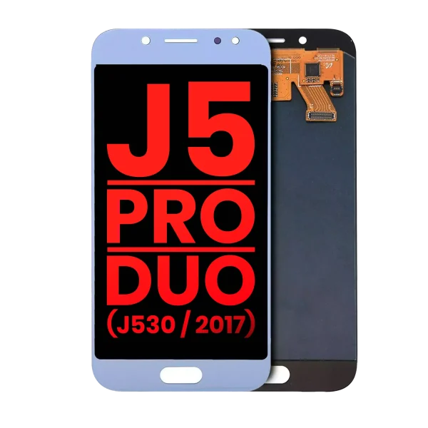 Samsung Galaxy J5 İle Uyumlu Çerçevesiz ekran Orijinal Ekranı Pro Duo (J530 2017) (Mavi Gümüş)