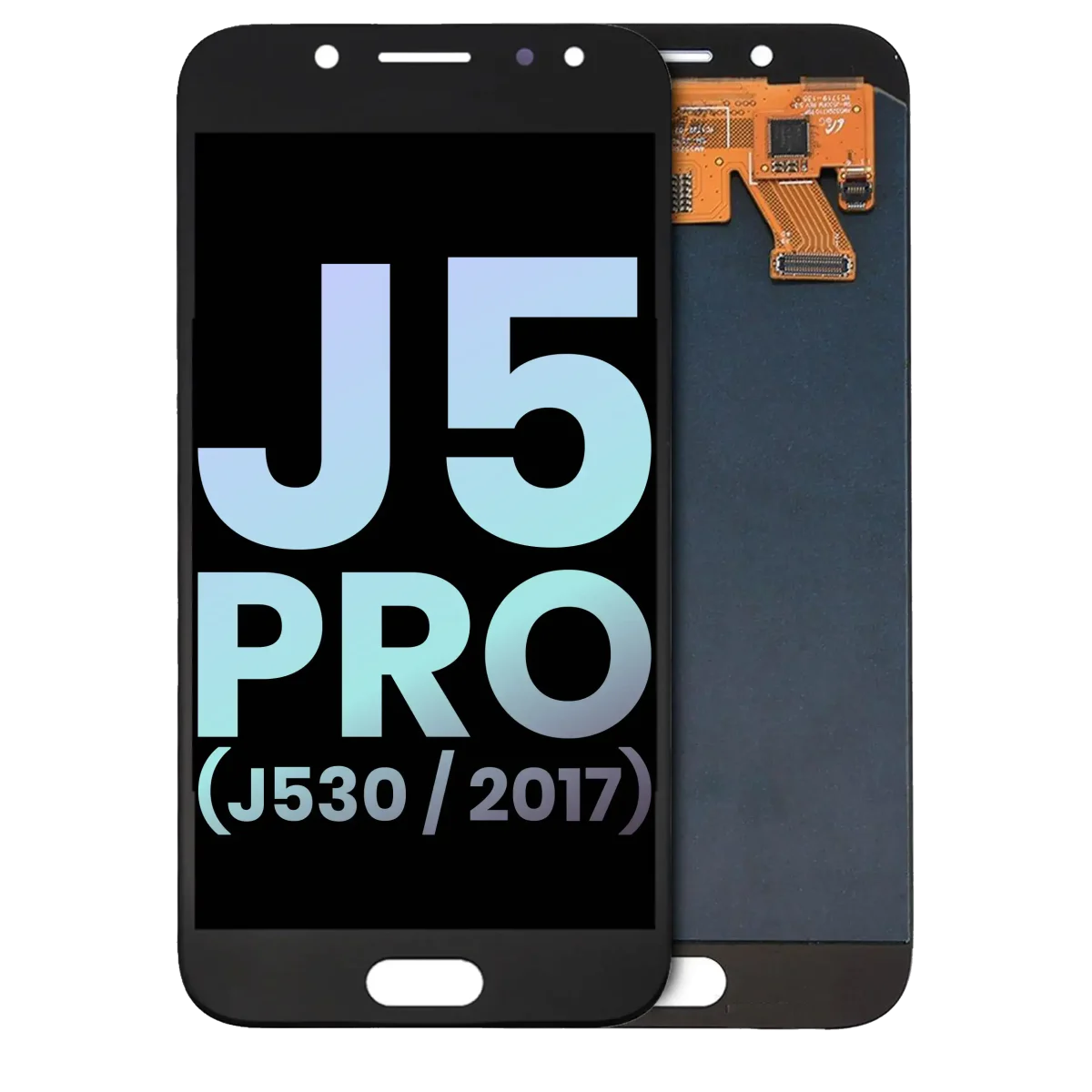 Samsung Galaxy J5 Pro İle Uyumlu Çerçevesiz ekran Orijinal Ekranı (J530 2017) (Servis Paketi) (Siyah)