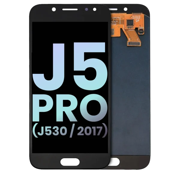Samsung Galaxy J5 Pro İle Uyumlu Çerçevesiz ekran Orijinal Ekranı (J530 2017) (Servis Paketi) (Siyah)