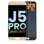 Samsung Galaxy J5 Pro İle Uyumlu Çerçevesiz ekran Orijinal Ekranı (Service Pack) (J530 2017) (Altın)