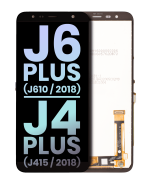 Samsung Galaxy J6 Plus İle Uyumlu Çerçevesiz ekran LCD Ekranı (J610 2018) J4 Plus (J415 2018) (Servis Paketi) (Siyah)