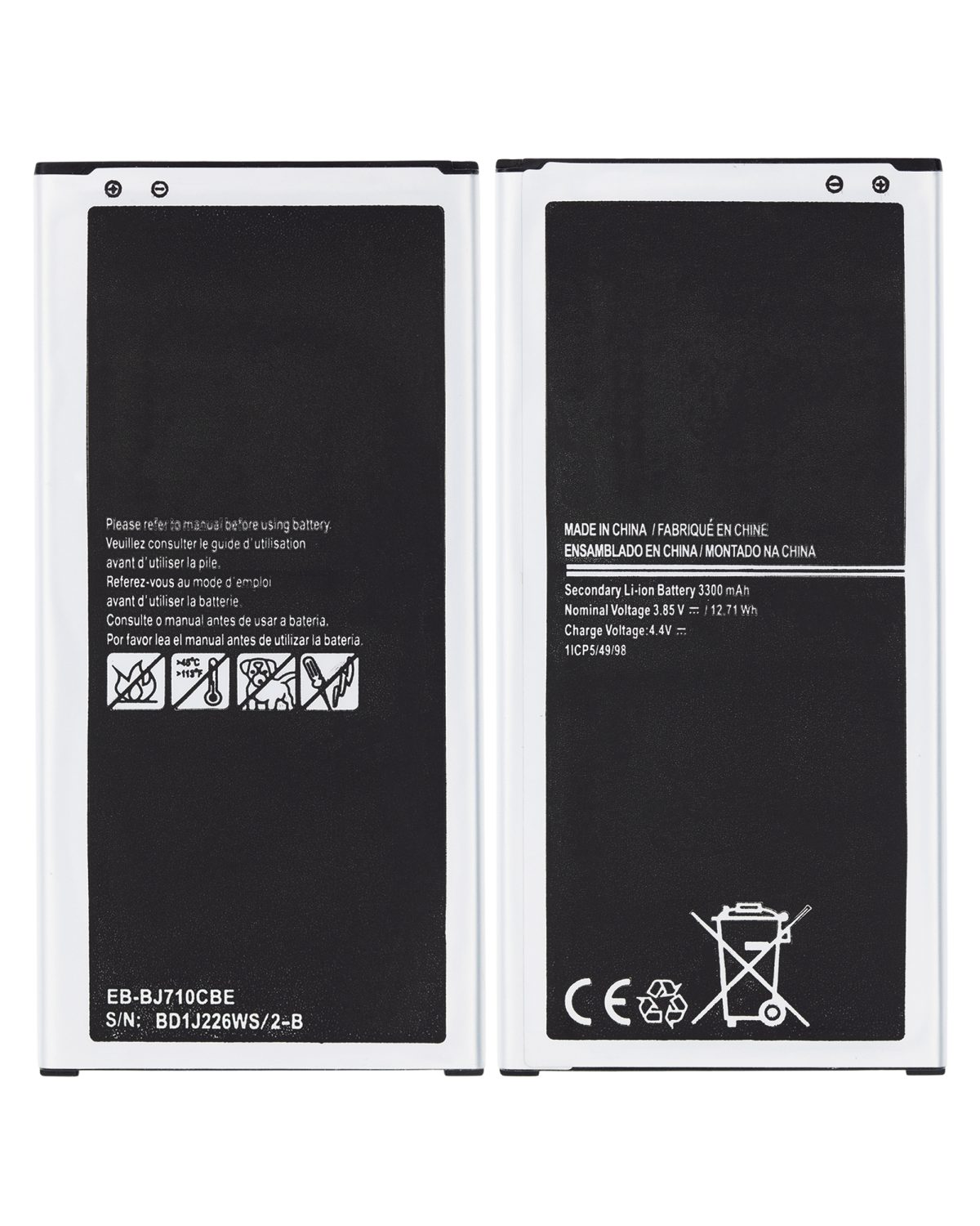 Samsung Galaxy J7 İle Uyumlu Batarya Pil (J710 2016) J7 (J727 2017) (EB-BJ710CBC EB-BJ710CBN) - Görsel 2