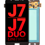 Samsung Galaxy J7 İle Uyumlu Çerçevesiz ekran Orijinal Ekranı J7 Duo (J710 2016) (Aftermarket Plus) (Siyah)