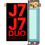 Samsung Galaxy J7 İle Uyumlu Çerçevesiz ekran Orijinal Ekranı J7 Duo (J710 2016) (Beyaz)