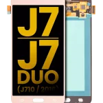 Samsung Galaxy J7 İle Uyumlu Çerçevesiz ekran Orijinal Ekranı J7 Duo (J710 2016) Orijinal (Altın)