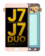 Samsung Galaxy J7 İle Uyumlu Çerçevesiz ekran Orijinal Ekranı J7 Duo (J710 2016) Orijinal (Altın)