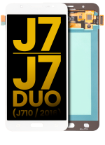 Samsung Galaxy J7 İle Uyumlu Çerçevesiz ekran Orijinal Ekranı J7 Duo (J710 2016) Orijinal (Beyaz)