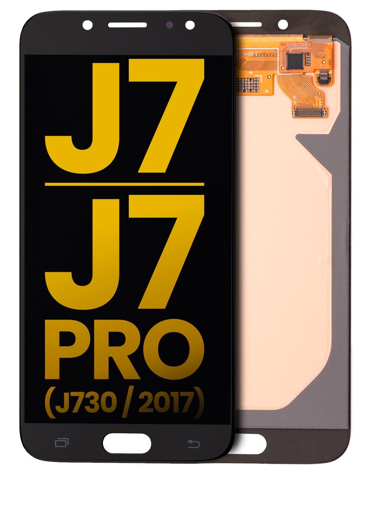 Samsung Galaxy J7 İle Uyumlu Çerçevesiz ekran Orijinal Ekranı J7 Pro (J730 2017) Orijinal (Siyah)