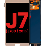 Samsung Galaxy J7 İle Uyumlu Çerçevesiz ekran Orijinal Ekranı (J700 2015) (Aftermarket Plus) (Altın)