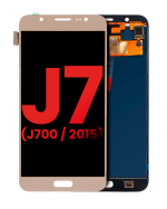 Samsung Galaxy J7 İle Uyumlu Çerçevesiz ekran Orijinal Ekranı (J700 2015) (Aftermarket Plus) (Altın) - Görsel 4