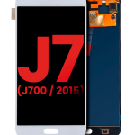 Samsung Galaxy J7 İle Uyumlu Çerçevesiz ekran Orijinal Ekranı (J700 2015) (Aftermarket Plus) (Beyaz)