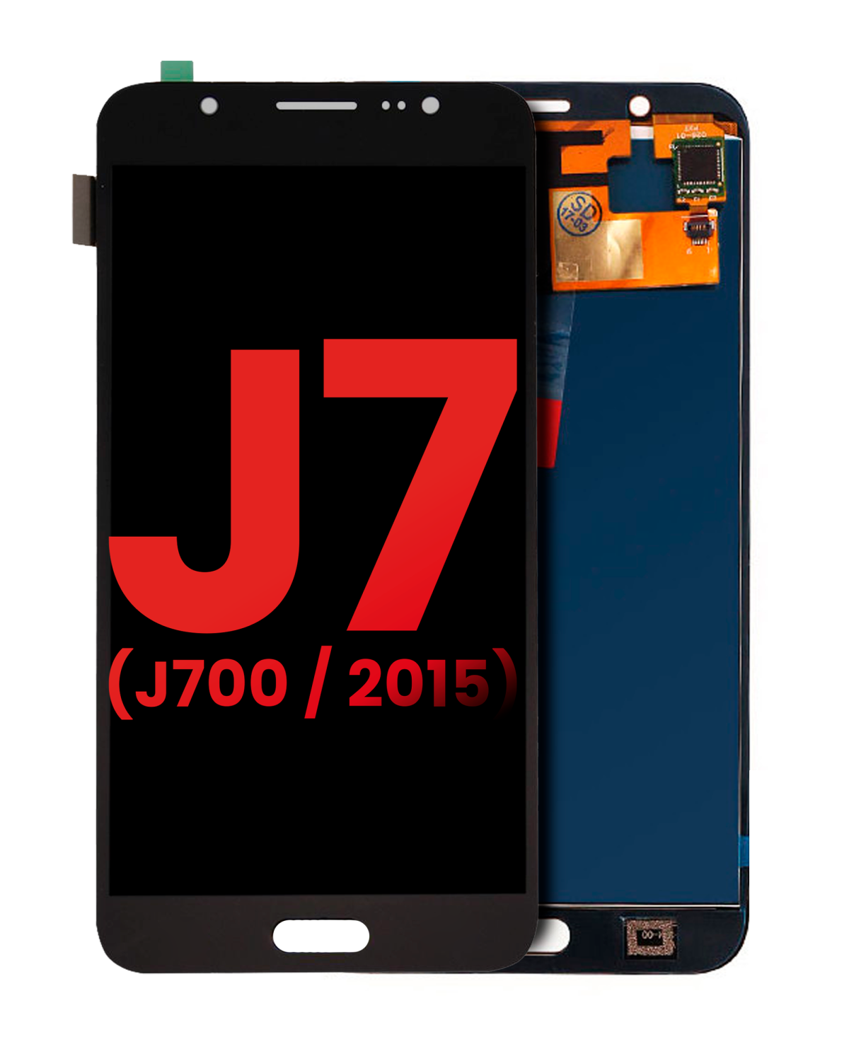 Samsung Galaxy J7 İle Uyumlu Çerçevesiz ekran Orijinal Ekranı (J700 2015) (Aftermarket Plus) (Siyah)