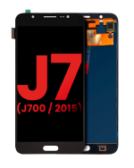 Samsung Galaxy J7 İle Uyumlu Çerçevesiz ekran Orijinal Ekranı (J700 2015) (Aftermarket Plus) (Siyah)