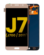Samsung Galaxy J7 İle Uyumlu Çerçevesiz ekran Orijinal Ekranı (J700 2015) Orijinal (Altın)