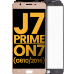 Samsung Galaxy J7 Prime İle Uyumlu Çerçevesiz ekran LCD Ekranı On7 (G610 2016) Orijinal (Altın)
