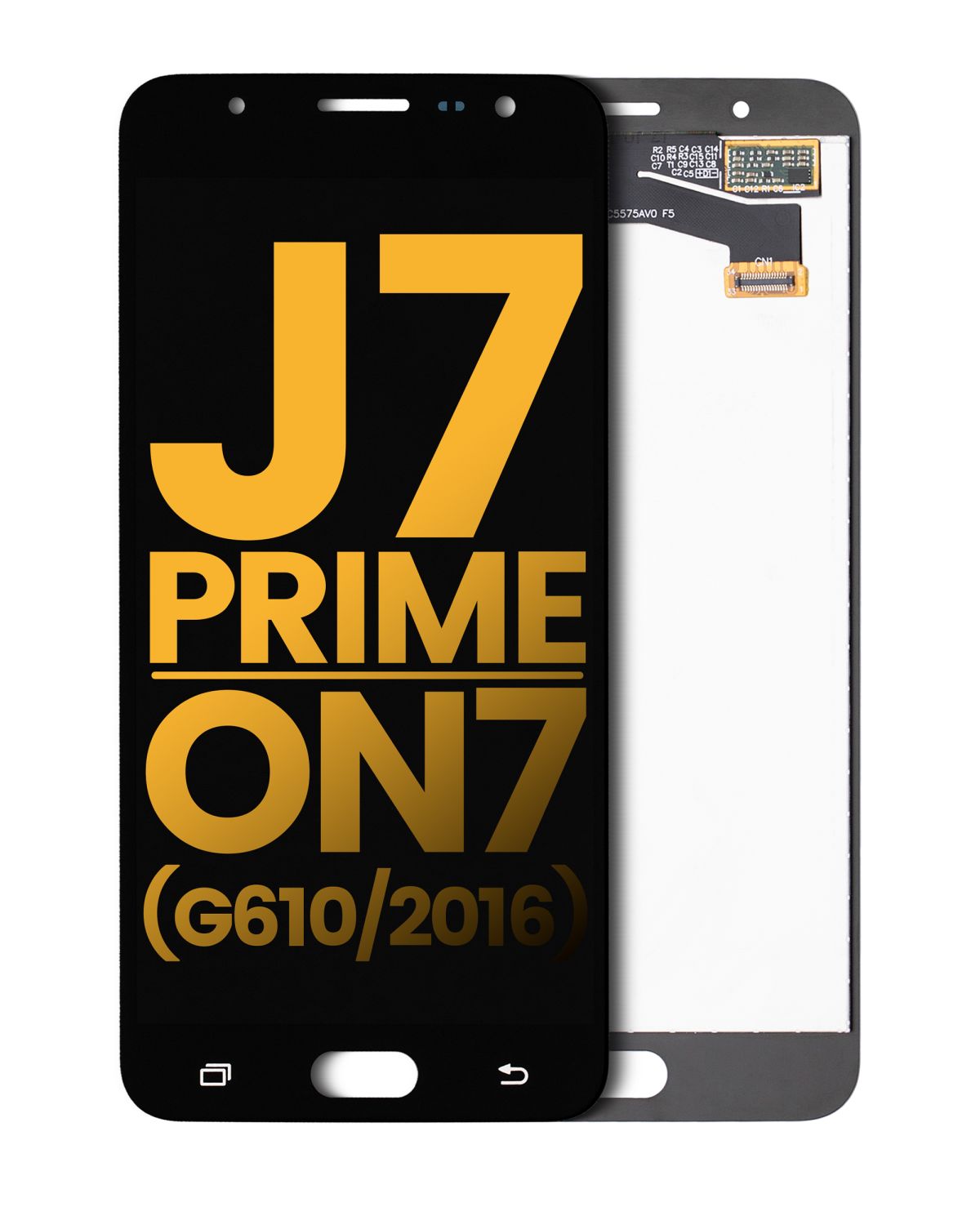 Samsung Galaxy J7 Prime İle Uyumlu Çerçevesiz ekran LCD Ekranı On7 (G610 2016) Orijinal (Siyah)