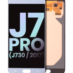 Samsung Galaxy J7 Pro İle Uyumlu Çerçevesiz ekran LCD Ekranı (J730 2017) (Servis Paketi) (Gümüş)