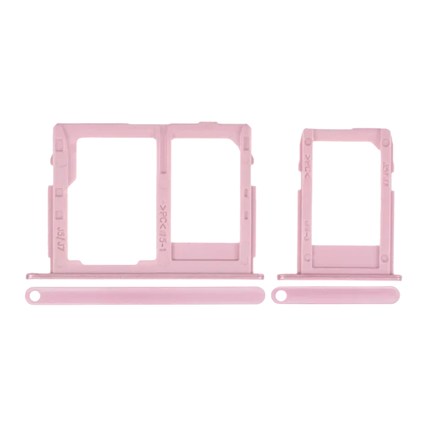 Samsung Galaxy J7 Pro İle Uyumlu Sim Kart Tepsisi (J730 2017) (Pembe)