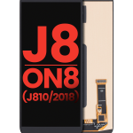 Samsung Galaxy J8 İle Uyumlu Çerçevesiz ekran Orijinal Ekranı On8 (J810 2018) (Aftermarket Plus) (Siyah)