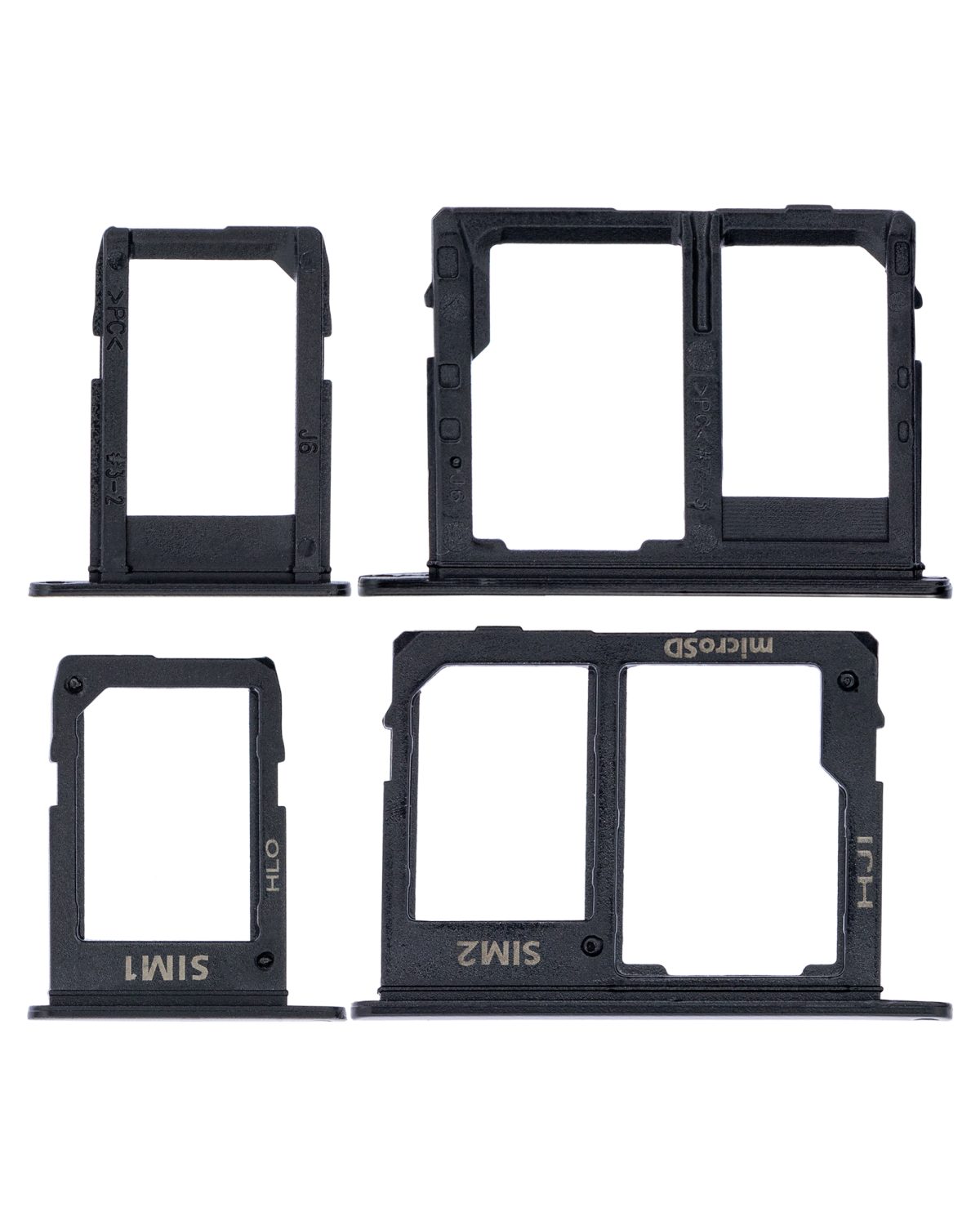 Samsung Galaxy J8 Sim İle Uyumlu Kart Tepsisi (J810 2018) (Siyah) (2 Parça Set) - Görsel 2