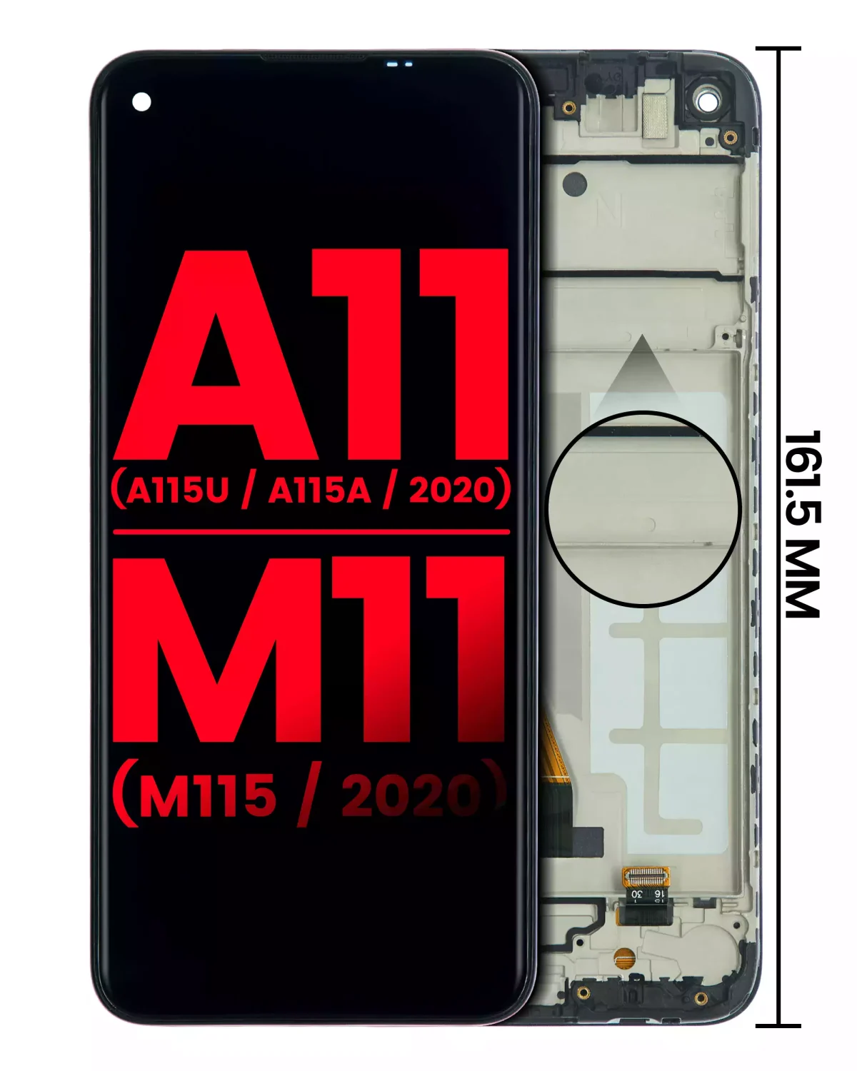 Samsung Galaxy M11 İle Uyumlu İçin Çerçeveli ekran (A115U A115A 2020) M11 (M115 2020) (ABD Sürümü) (Tüm Renkler) - Görsel 3