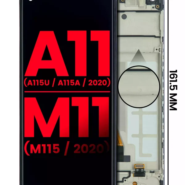 Samsung Galaxy M11 İle Uyumlu İçin Çerçeveli ekran (A115U A115A 2020) M11 (M115 2020) (ABD Sürümü) (Tüm Renkler)