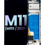 Samsung Galaxy M11 LCD İle Uyumlu Ekranı (M115 2020) (Servis Paketi) (Siyah)