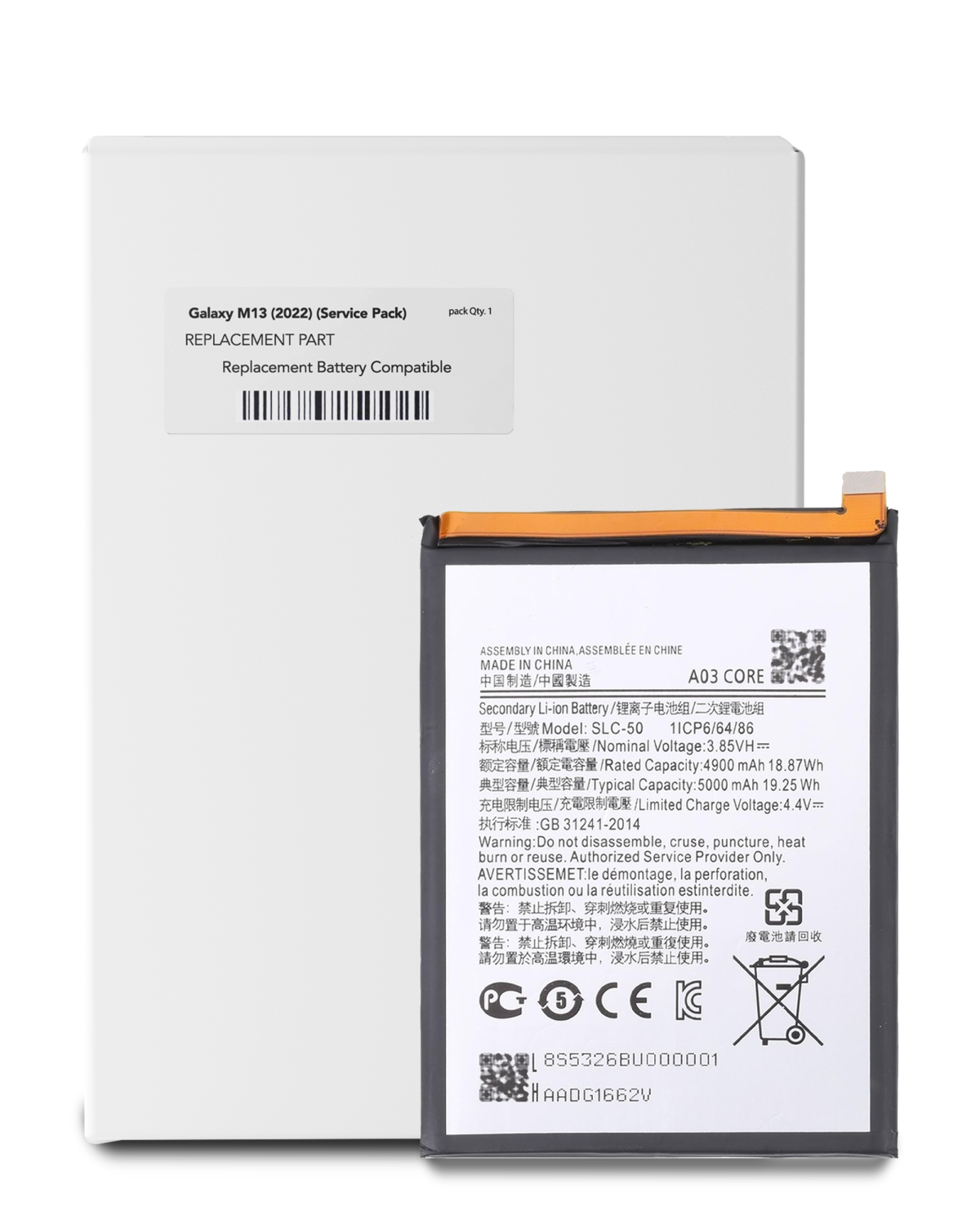 Samsung Galaxy M13 İle Uyumlu Batarya Pil (M135 2022) (Servis Paketi)