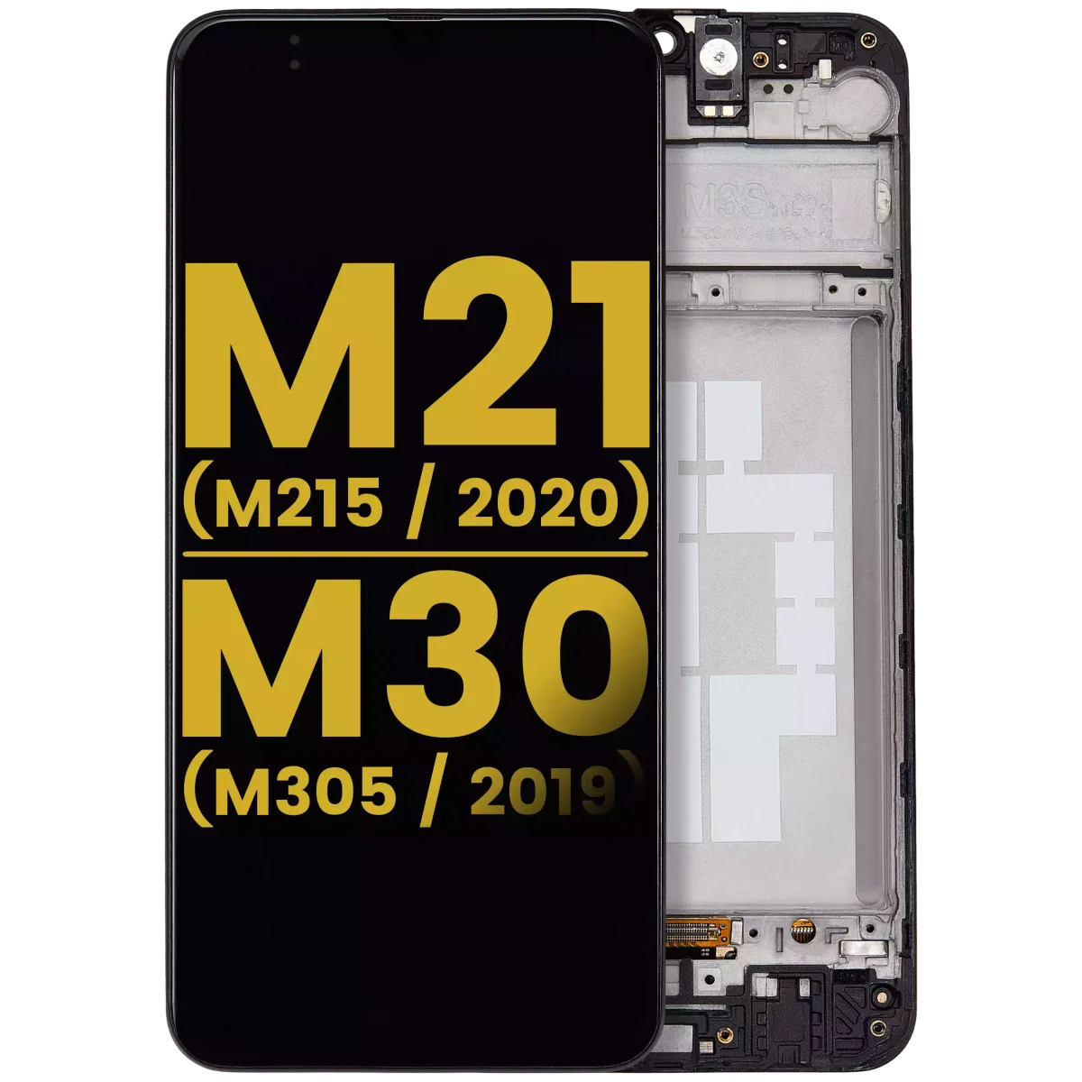 Samsung Galaxy M21 İle Uyumlu (M215 2020) M30 (M305 2019) Orijinal (Siyah) Çerçeveli ekran Orijinal Ekranı - Görsel 3