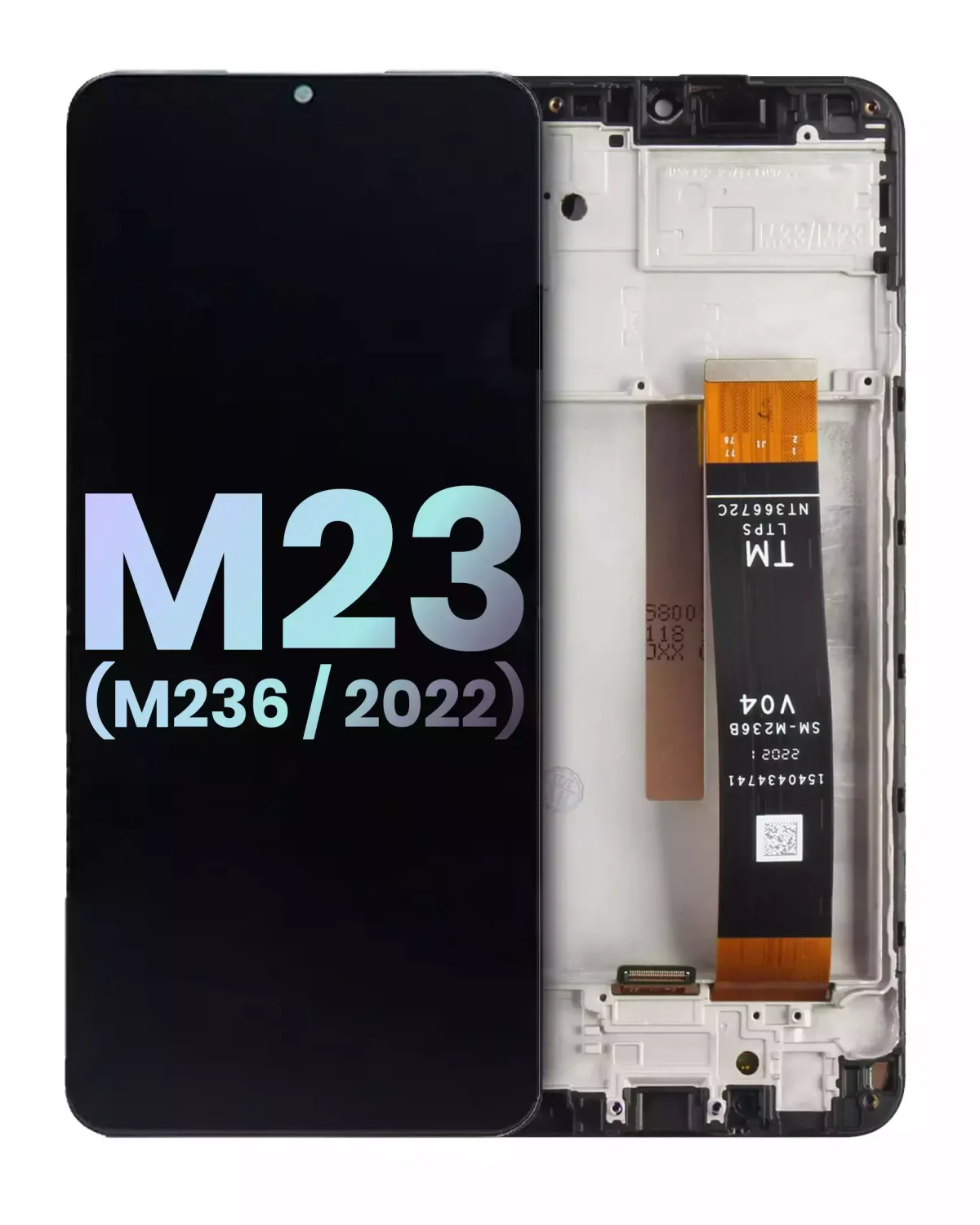Samsung Galaxy M23 İle Uyumlu İçin Çerçeveli ekran (M236 2022) (Servis Paketi) (Tüm Renkler)  LCD Ekranı Uyumlu